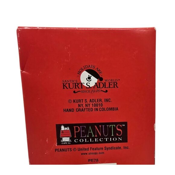 Kurt S. Adler Peanuts Snoopy Glass Christmas Ornament 6" - Picture 2 of 7